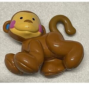 Vintage Fisher-Price Amazing Animals Brown Monkey Pink Cheeks